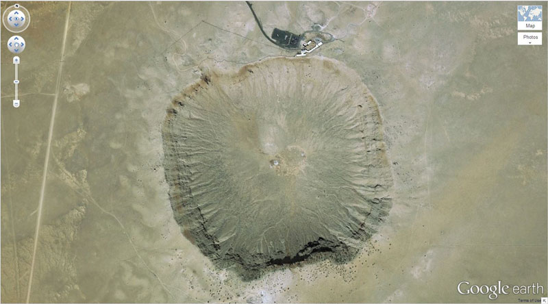 Barringer Meteor Crater 35.027185, -111.022388 Winslow, Arizona