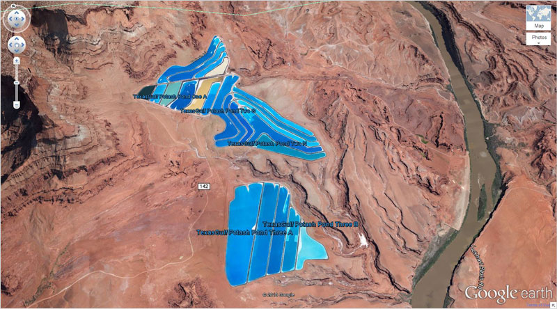 Potash Ponds 38°29’0.16″N 109°40’52.80″W Moab, Utah, USA